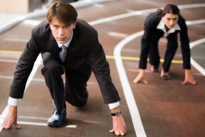 Man at Starting Line