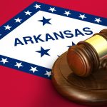 Arkansas Flag with Gavel