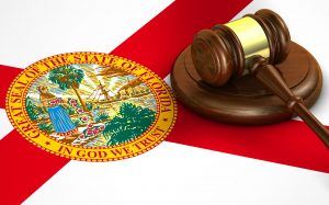 Gavel on Florida Flag