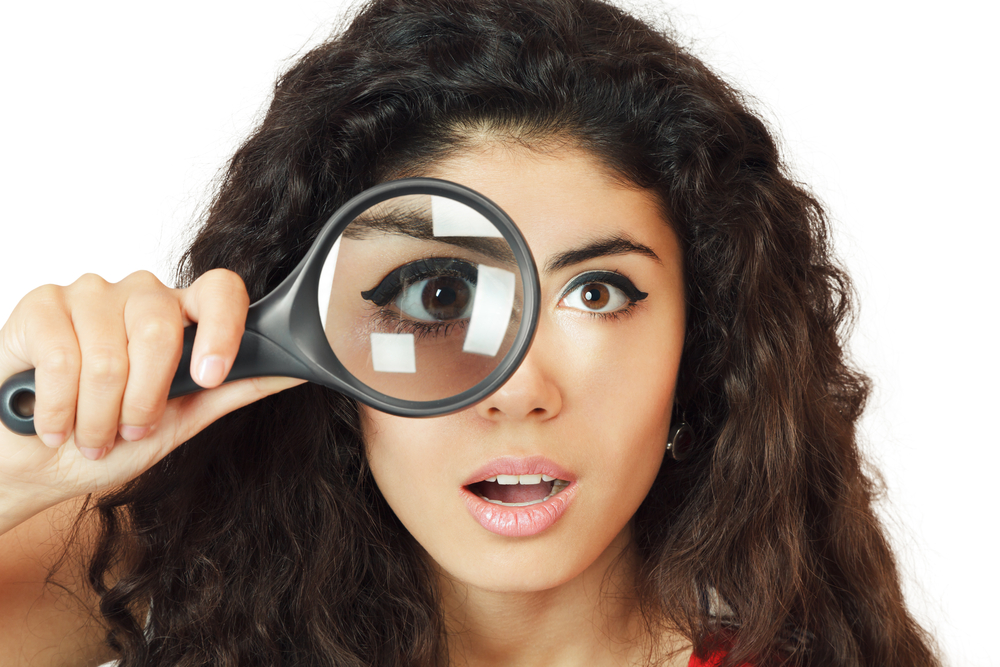 Lady With Magnifying Glass