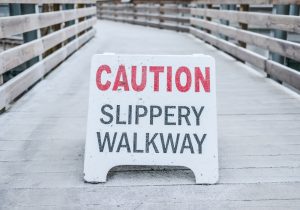 Slippery Walkway Sign