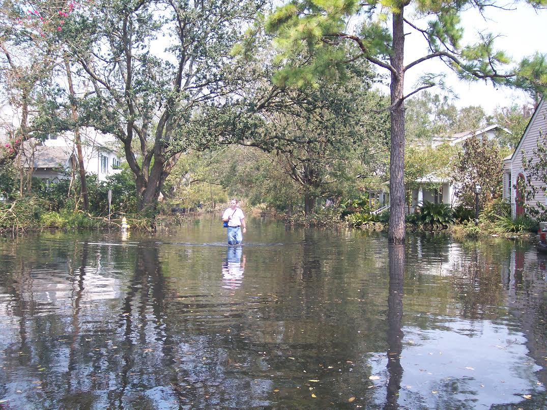 Walking In Flooded New Orleans