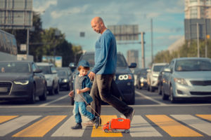 Pedestrian In Crosswalk