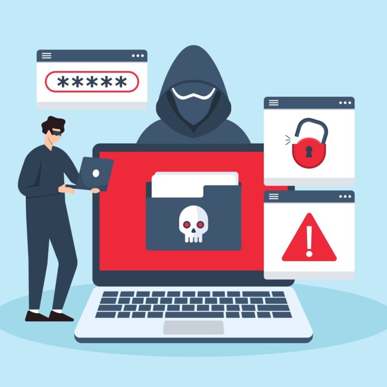 Flat,Illustration,Of,Hacker,Bypassing,Security,Measures,Ransomware,Prevention,And