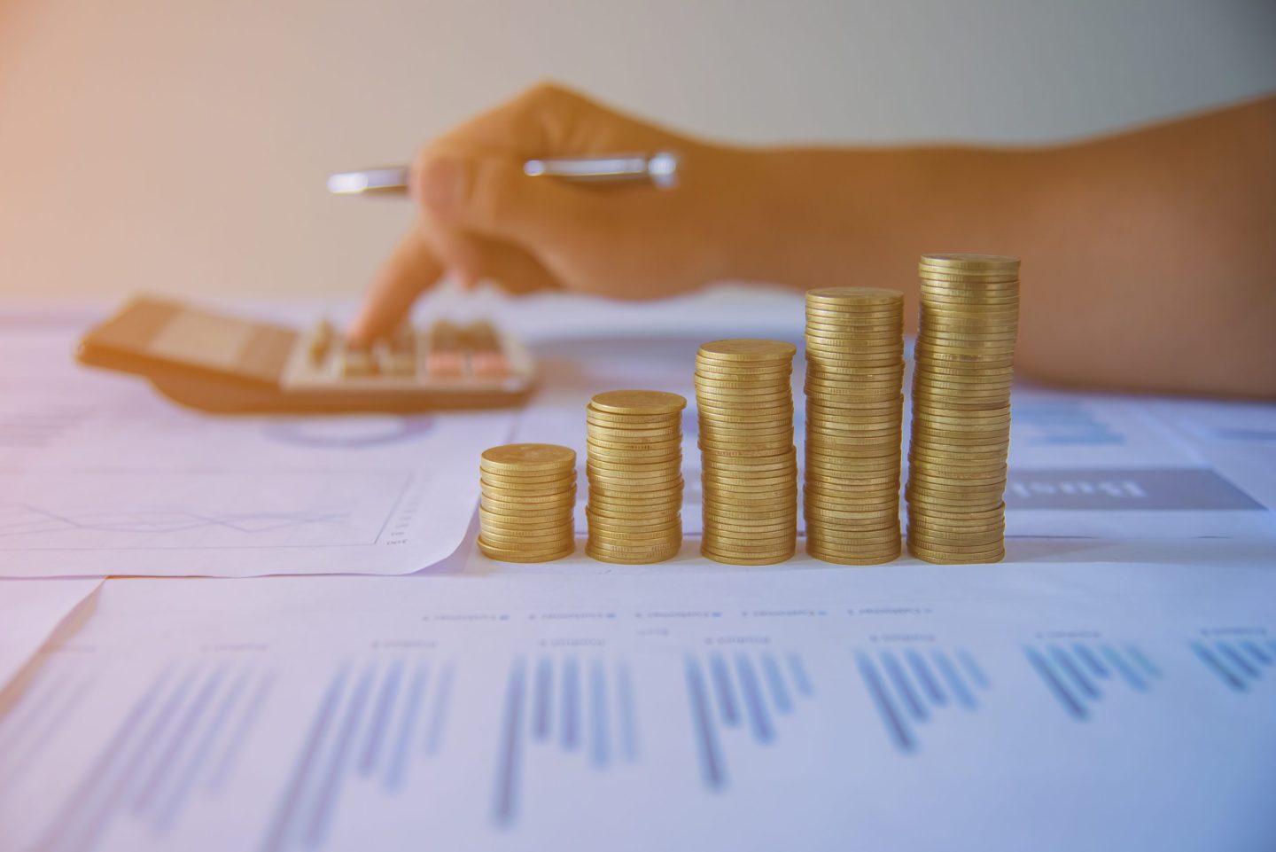 Businessmen,Use,The,Calculator,To,Calculate,And,Analyze,The,Comp